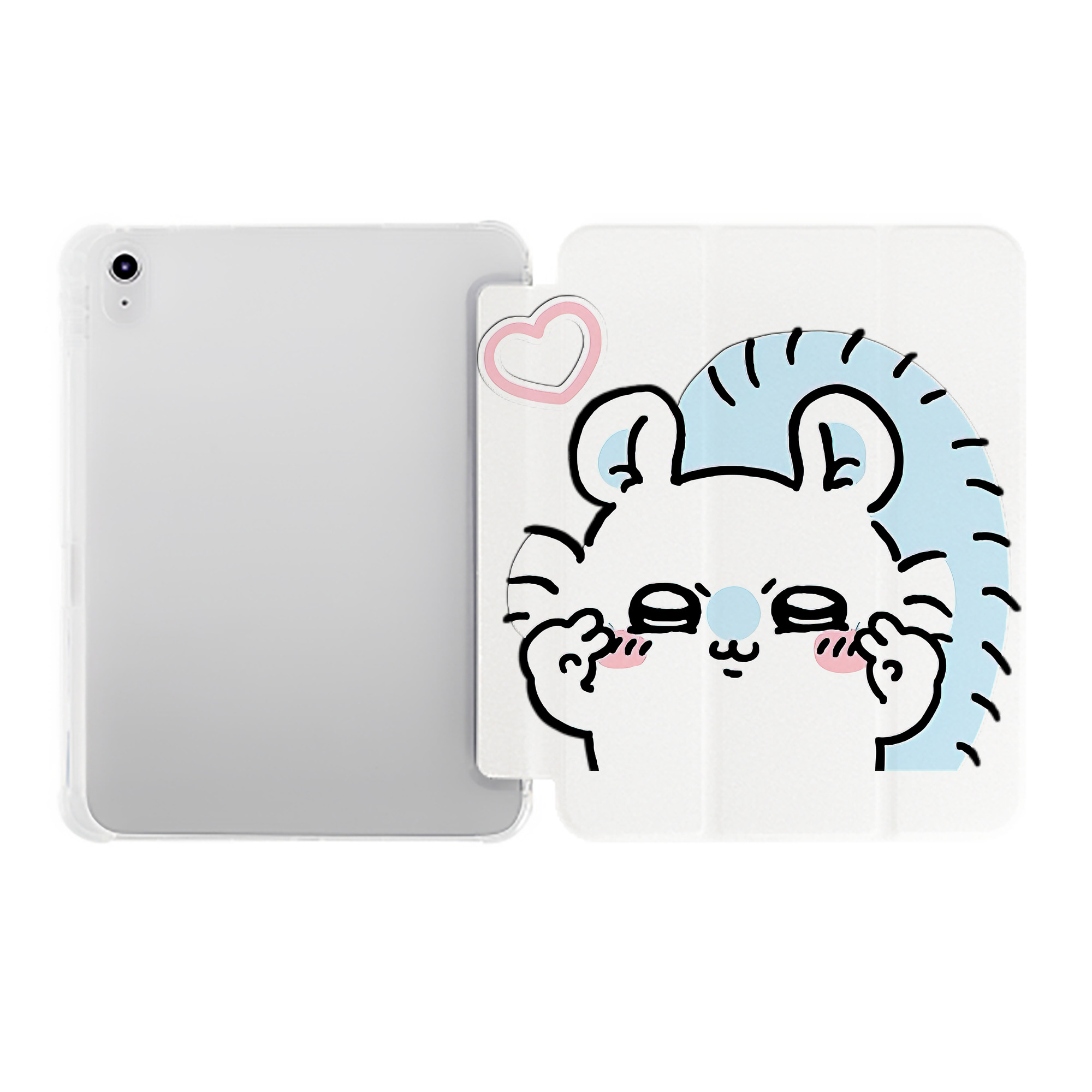 （画像用） ちいかわ モモンガ Chii-kawa Momonga IPad ケース ペン収納付き 三つ折りスタンド PUレザー×シリコン 対応機種9.5/10.5/10.9インチ